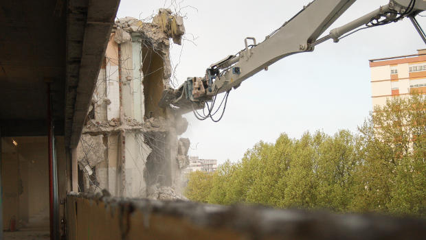 Nanterre : démolition du lycée Joliot-Curie