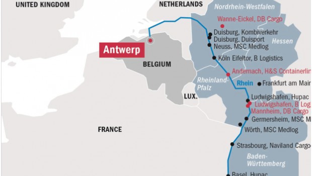 Le port d'Anvers se rapproche de la région Rhin-Ruhr-Main
