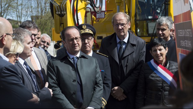 François Hollande en visite au Mecateamcluster
