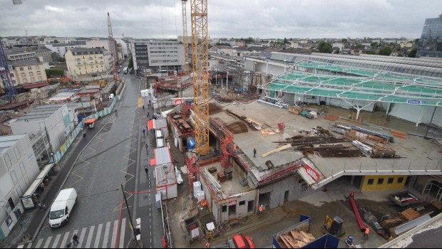 Le chantier de la gare de Rennes bat son plein