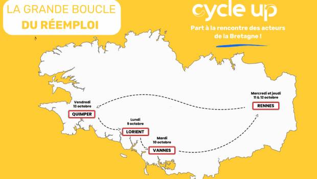 Cycle Up lance sa Grande Boucle du Réemploi du 9 au 13 octobre en Bretagne