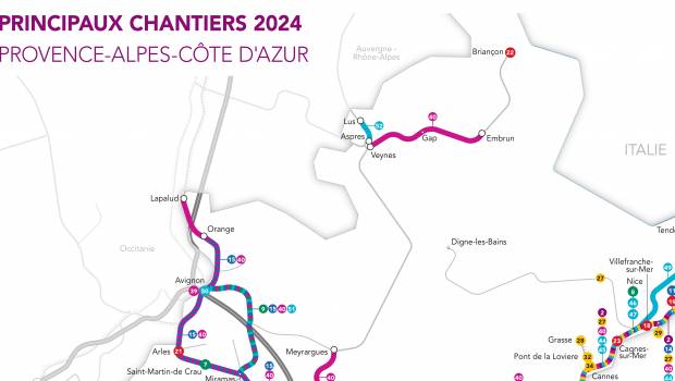 SNCF Réseau PACA dévoile sa carte des grands chantiers