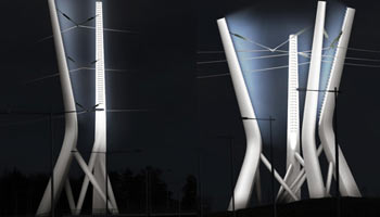 Poteau électrique design