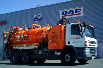 DAF – Rivard livrent un combiné hydrocureur Atex à A.M.I Sud-Ouest