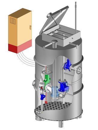 Poste de relevage d'eaux usées, écologique et sans odeurs