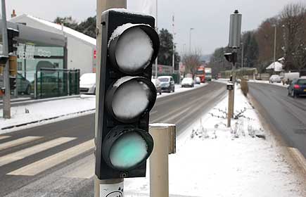 Les feux à leds n'aiment pas la neige