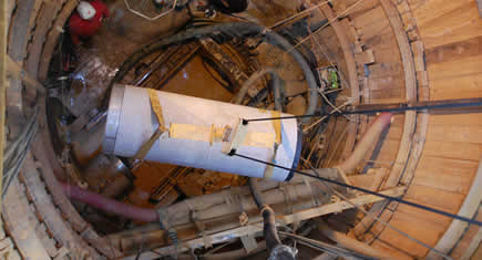 Microtunnel en zone urbaine