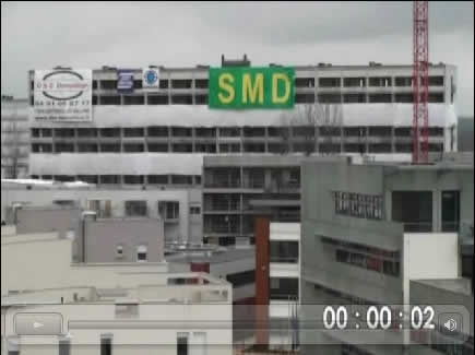 Démolition par foudroyage à Dijon