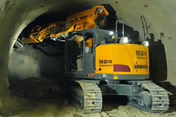 Une pelle Liebherr Compact Tunnel pour la Bauma