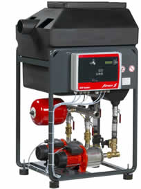 Recupeo Master de Salmson,  gestion automatique de récupération d’eau de pluie