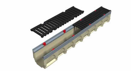 RapidLock de Ulma Hormigon : système de fixation par pression pour grilles de caniveau 