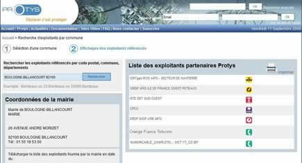 Protys : plate-forme internet de traitement des déclarations de projets de travaux 