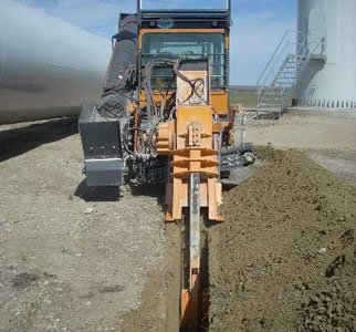 RIV153TC120 : une première petite trancheuse à chaîne dans les parcs éoliens aux USA