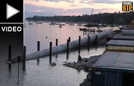 Canalisation Bonna Sabla dans le lac de Genève