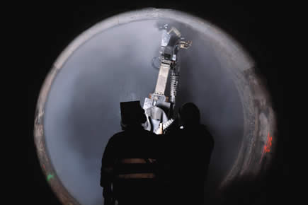 Technique d’hydrodémolition pour collecteur