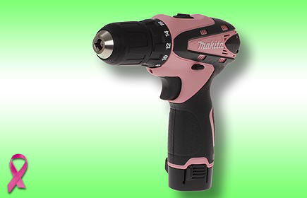 Une perceuse Makita rose contre le cancer du sein