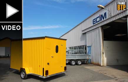 Remorque abri de chantier Ecim disponible en kit