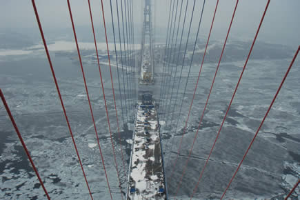 Pont Russky Island à Vladivostok : records du monde battus !