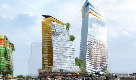 Combinaison entre paysages urbain et ferroviaire à Paris