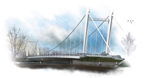 Renouveau d’un pont suspendu historique sur la Garonne