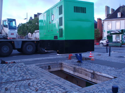 Concarneau installe un groupe électrogène sous sa place du marché
