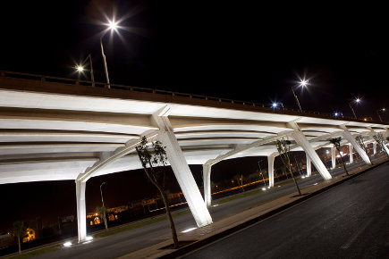 Maroc : l’éclairage du pont Moulay el Hassan de Rabat