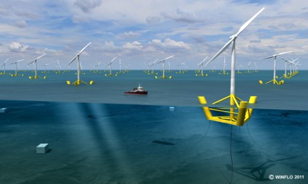 Winflo présente son éolienne flottante