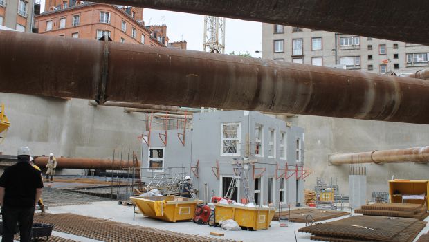 Orléans : paroi moscovite pour parking en colimaçon 