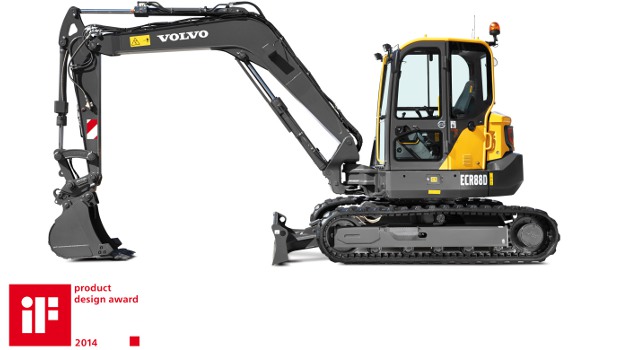 Volvo : la mini pelle ECR88D remporte un prix pour son design