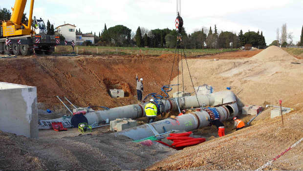 Bonna Sabla fournit et pose un système hydraulique sous l’A9