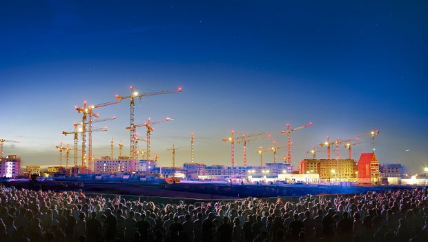 Autriche : la valse des grues Liebherr à Vienne
