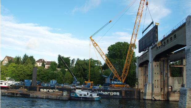 Chatou : VNF débute la démolition du barrage