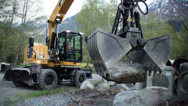 Caterpillar dévoile ses nouvelles pelles sur pneus