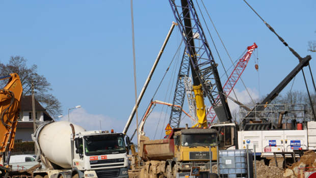 Botte Fondations à l'oeuvre sur la RN19