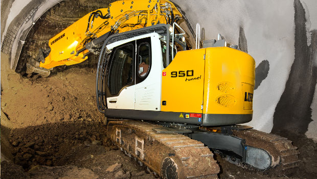 Liebherr lance la R 950 Tunnel, une pelle pour travaux souterrains