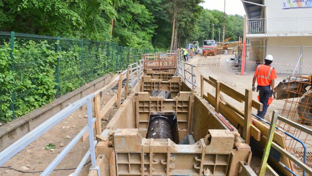 Coffrage noyau pour doublement d’émissaire 