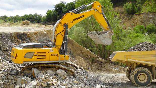 En Allemagne, Liebherr travaille le calcaire