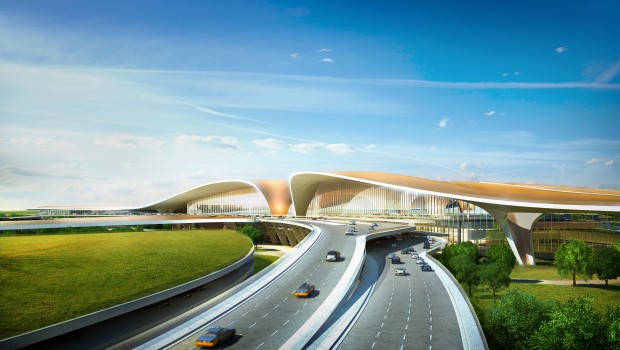 Trimble pilote le chantier du nouvel aéroport de Pékin