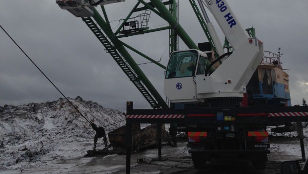 Une nacelle CTE dans les mines estoniennes