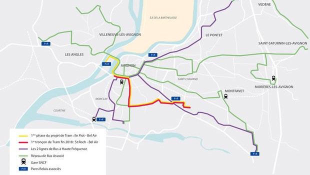 Le tramway d'Avignon se prépare au départ