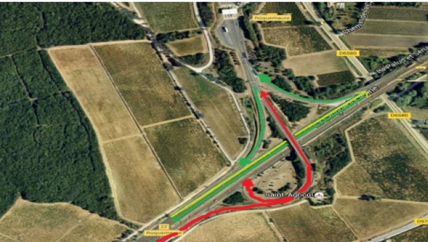 A9 : des travaux d'entretien sur l'échangeur de Roquemaure