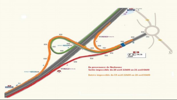 Sur l'A9, l'échangeur de Lunel poursuit sa métamorphose