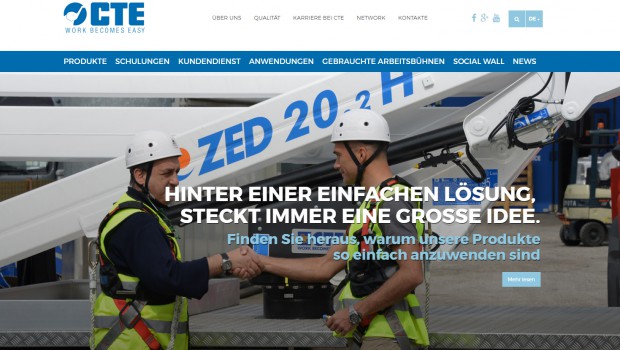 Le site internet de CTE parle allemand