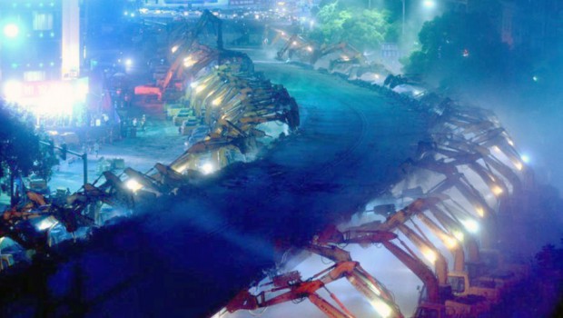 Démolition à l'unisson en Chine