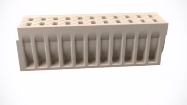 Un caniveau compact en béton polymère