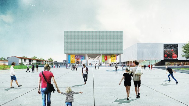 Malet sur le chantier du Parc des Expo de Toulouse Métropole