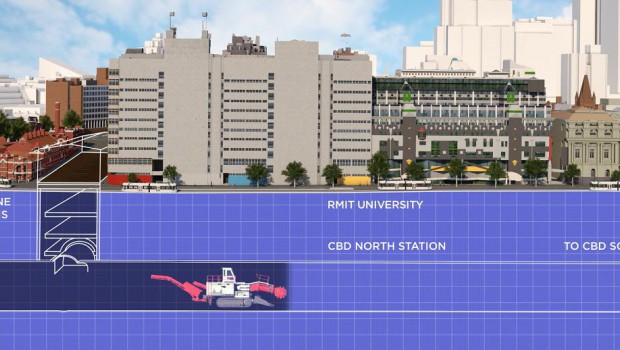 New underground city station in Melbourne