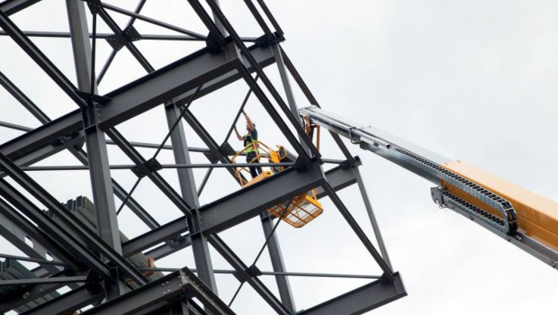 Haulotte en vol pour Conexpo