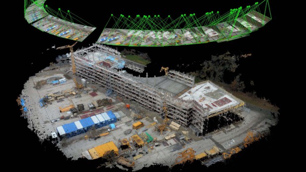 Quand la grue embarque une caméra pour la cartographie 3D