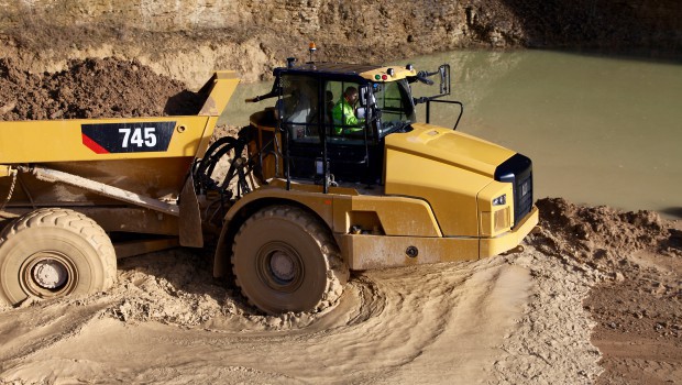 Cat 745 articulated dump truck